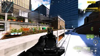 Modern Warfare 4 cheat menu shown over a PC gameplay screenshot